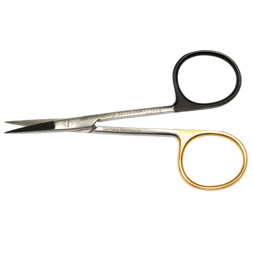 Artman Scissors 5.5 Inches Straight Gold Plated Handle with Tungsten Carbide Inserts Extra Sharp and Durable by Wise Linkers