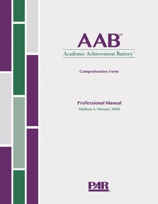 Product-image-Academic Achievement Battery (AAB) Comprehensive Form Print Kit
