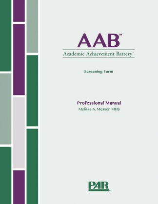 Product-image-Academic Achievement Battery (AAB) Screening Form Print Kit