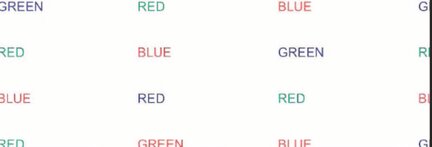Stroop Stimulus Sample